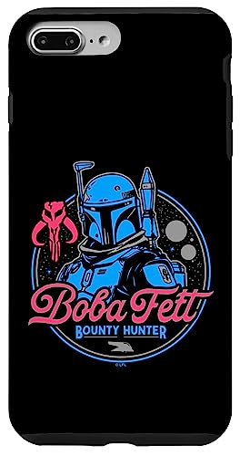 Coque iPhone 7 Plus / 8 Plus Star Wars The Book of Boba Fett Neon Logo en silicone noir