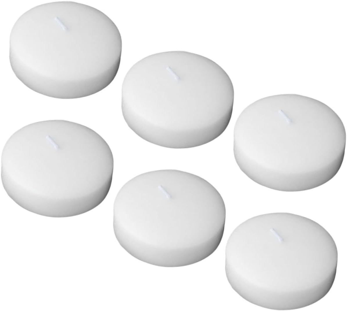 Floating Wedding Candles 6pcs Unscented Tealight Votive Candles 4.5x2.5cm Small Size for Romantic Dinner Party Pool Reception Decor