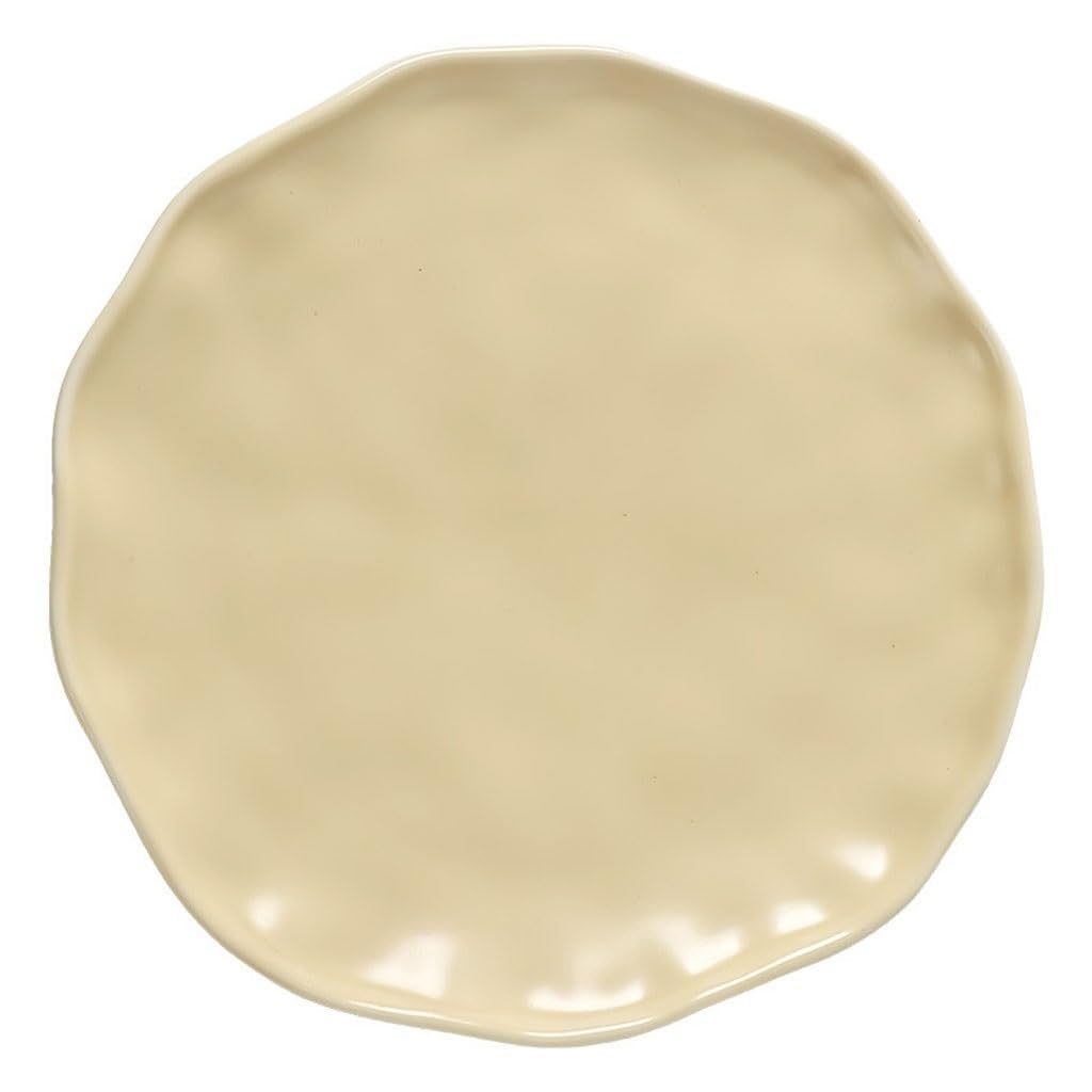 GFHTRELY Dinner Tray Nordic Ceramic Shallow Plate Home Dish Plate Dessert Plate Snack Plate Hotel Restaurant Side Dish Barbecue Plate Dinner Plate
