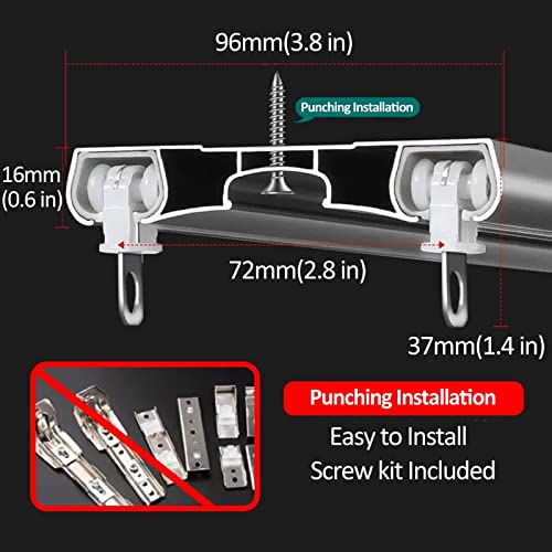 Kit de barra de doble cordel negro: la solución definitiva para ventanales de 8m 4