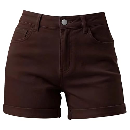 Jorts short décontracté taille alta coupe ample en jean