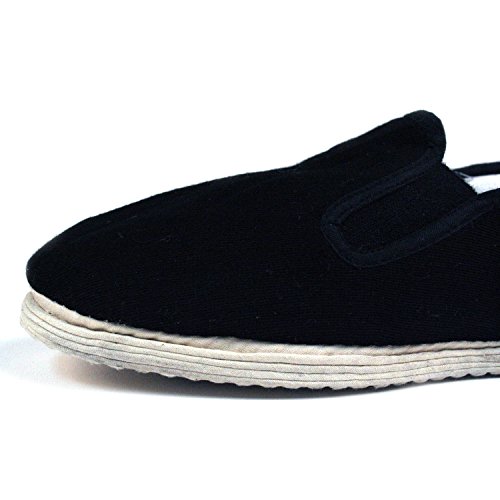 Ace Martial Arts Supply Kung Fu Closed Toe Slip On Shoes -Cotton Sole, Brown Rubber Sole and Yellow Bubble Gum Sole4