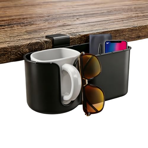 Fini les verres renversés grâce au porte-gobelet de bureau à pince