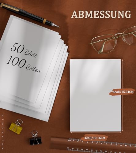 Roneky Notizblock A6 Notizblock kleine, 6 Stück Schreibblock A6 weiße Notizblöcke, kleine Schreibblöcke weißes Papier, 50 Blatt pro Blanko Mini Notizblöcke Kratzpapier Paper für Büro Schule Haus