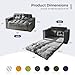 MAXYOYO Convertible Sofa Bed, Pull Out Loveseat Sleeper Sofa, 2 in 1 Folding Couch Bed, Fold Out Floor Couch with Pillows for Living Room Bedroom Lounge, Dark Grey