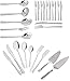 JUNG Alpina Besteck Set 12 Personen,Edelstahl Essbesteck 115 teilig - inkl Steakbesteck, komplettes Tafelbesteck Set, Rostfrei Spülmaschinenfest, Essbesteckset Messerset, Esslöffel,Gabel, Besteckset