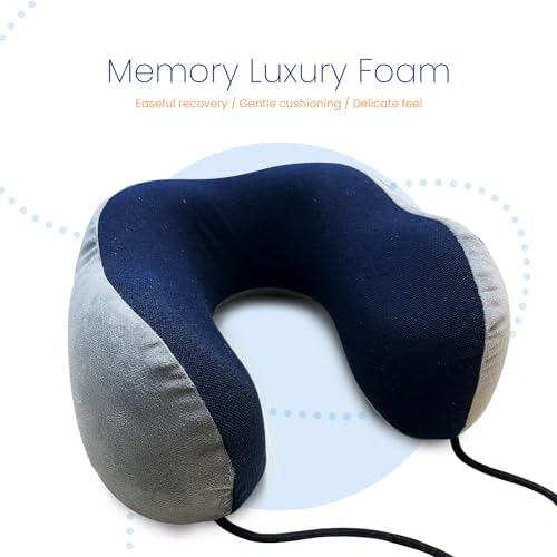 Sleepsia Memory Foam Travel Pillow for Neck Support â Soft Washable Cover | Compact Neck Pillow for Airplane, Car & Home Use | Ergonomic Support for Sleeping & Long Travel - Image 8