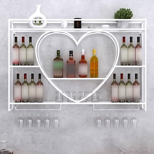 Support de rangement pour présentoir à vin suspendu en métal au design épuré