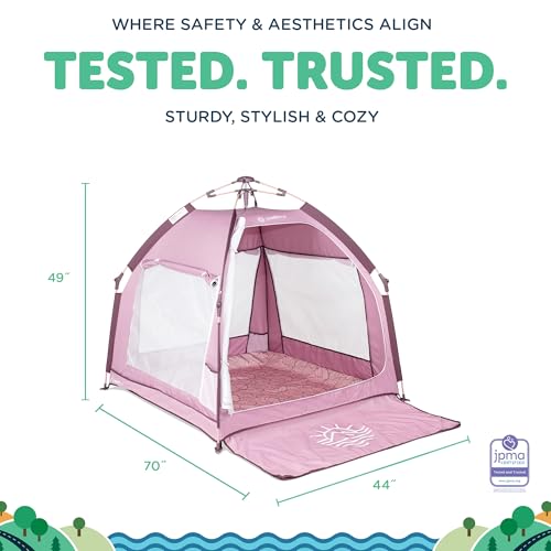 Image of Baby Delight Go with Me Villa Portable Tent and Playard | Kids Tent and Playhouse | Indoor and Outdoor | Canyon Rose