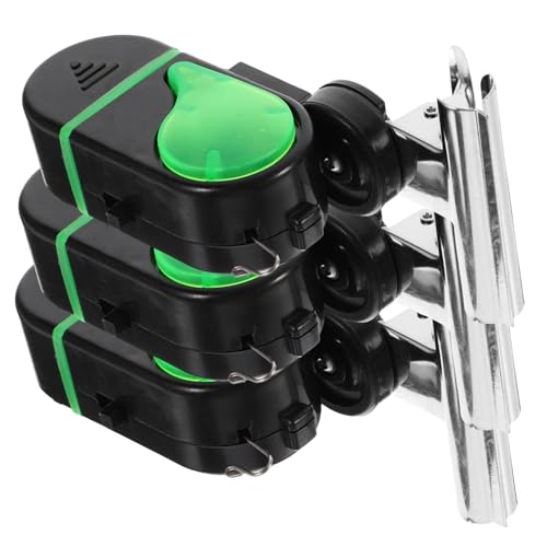 ARTSEWPLY 3pcs Sea Pole Alarm Electronic Fishing Bite Alarm High Sensitivity Black Light for Carp Bells