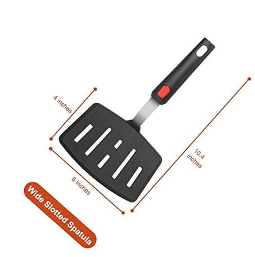 Image of Trifecta Kitchen Silicone Turner Wide Pancake Spatula Pizza Peel Kitchen Utensil Nonstick Cookware Kitchen Flipper for Cooking and Baking((Q) Pack of 1)