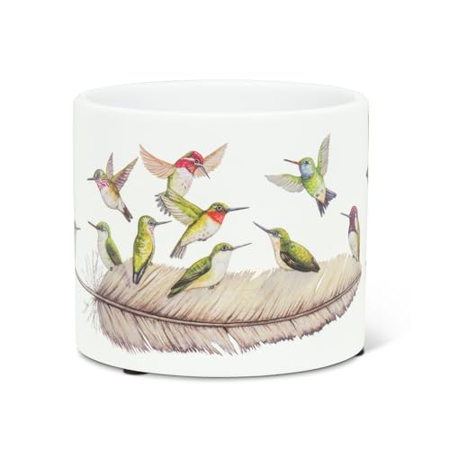 212 Main 4.5 in. Ceramic Hummingbirds Planter White - Small