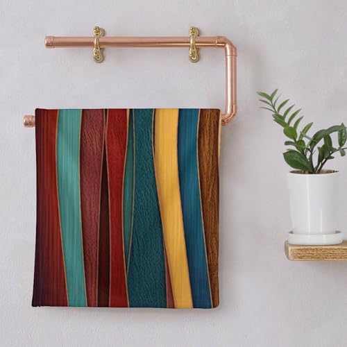 Serviettes absorbantes et séchage rapide à rayures colorées