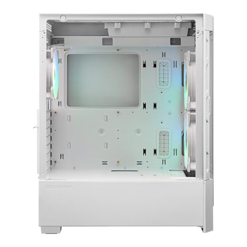 Image of Cougar Gaming Duoface Mid Tower Case Series, Supporting 390mm Graphics Card, Incredible RGB Lighting, Two Distinct Front Panels, Mesh and Tempered Glass (Duoface RGB - White)