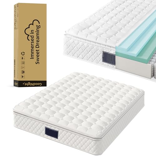 kozamas Koudschuimmatras, 7 zones, 160 x 200 cm, met pocketvering, H3 hardheidsgraad, Oeko-Tex getest voor orthopedisch slaapcomfort