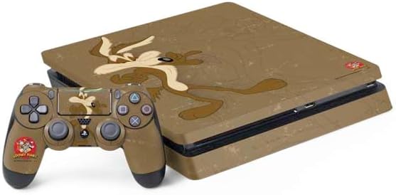 Skinit Decal Gaming Skin Compatible with PS4 Slim Bundle - Officially Licensed Looney Tunes Wile E Coyote Red Stripes Design