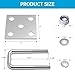 Square U-Bolt Kit for Boat Trailer Mounting Axle Leaf Springs Zinc(4 U-Bolt + 2 Plate),Heavy Duty Square U-Bolts with Nuts and Frame Plate for Trailer Automobiles Trailer (2