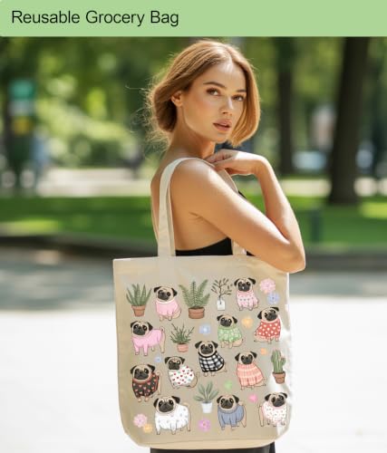 Image of Aesthetic Tote Bag for Women Girls, Stylish Tote Bag for Friends Besties Coworker
