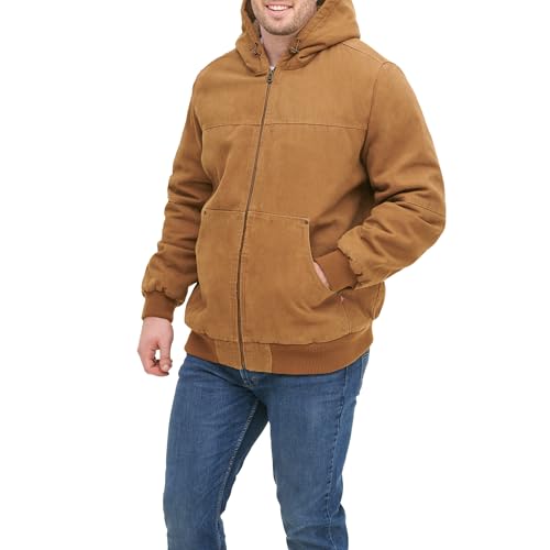 Image of Levi's Men's Workwear Cotton Canvas Hooded Bomber Jacket