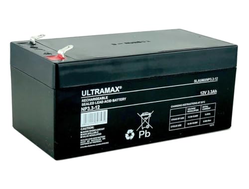 ULTRAMAX 12V 3.3Ah (2.8Ah) ALARM PANEL Battery