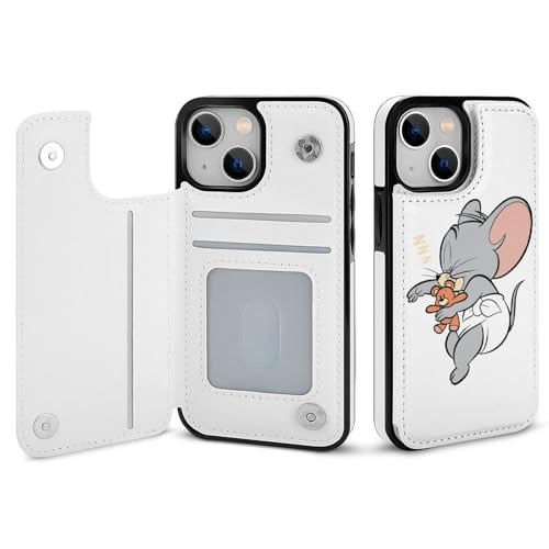 iPhone13 Mini用ケース 手帳型 トムとジェリー 【全機種対応】 アイフォン13 Mini用ケース スマホケース 財布型 PUレザー おしゃれ 背面カード収納 スタンド機能 携帯カバー 耐衝撃