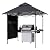 ABCCANOPY 8x5 Pop Up Grill Gazebo - Outdoor BBQ Canopy with Shelf & Sidewall, Portable Barbeque Shelter with 2 Magnetic LED Lights, Carry Bag for Patio Garden Events Picnic Grilling, Dark Gray