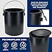 Master Elite 1 Gallon Plastic Paint Can Bucket, Pack of 4 - Triple Lock Airtight Lid Seal, 128 fl. oz. All-Plastic Coating Storage Can - Pail Handle, Rust Proof, Dent Proof & Odor Resistant