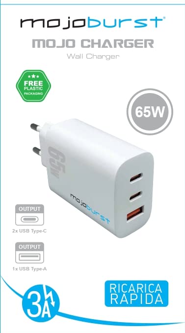Chargeur mural QC 3.0 batterie faible solution bloc PD 65W pour pc portable