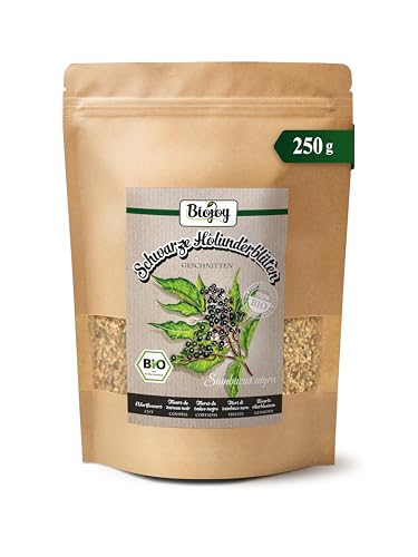 Biojoy Flores de Saúco Negro BÍO (250 g), secadas y cortadas, ideales para Infusión (Sambucus nigra)