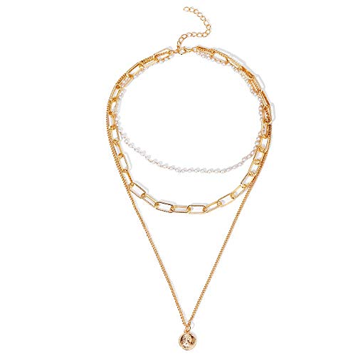 Multilayer Western CZ Neck Chain Necklace
