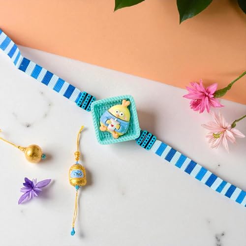 Image of DunDun Chicken Rakhi for Beloved Ones | Special Character Rakhi| Free Tilak Set | Unique Character | PoPo Toys | Assorted Color