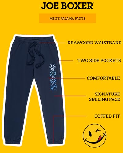 JOE BOXER French Terry Mens Pajama Pants with Pockets, Logo Print Mens Sleep Pants, Loungewear and Sleepwear2