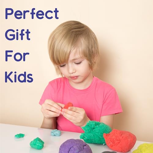 Image of Chanak Clay Dough for Kids, Creative Modelling Dough Set with 6 Clay Tubs (50g Each), 1 Roller, 3 Shape Cutters & 2 Toys, Taste-Safe DIY Craft Activity, Moulding Play Set, BIS Approved