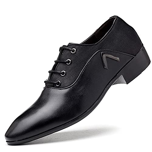 Zapatos de vestir para hombres negros de cuero ideales para bodas y novios