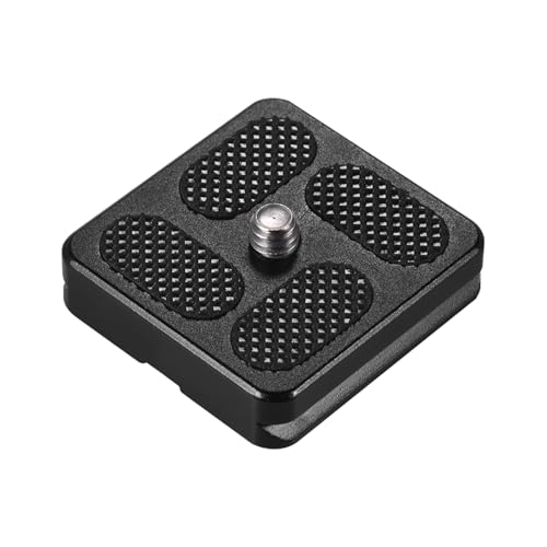 Akozon Placa de Liberación Rápida de Aleación de Aluminio de 40 * 38mm D 40T con Tornillo de 1/4 de Pulgada para Trípodes y Monopiés Compatibles con Accesorio de Cámara - imagen 5