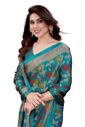 Image of MIRCHI FASHION Saree for Woman Chiffon Floral Printed | Lightweight Daily Wear Women's Sari with Unstitched Blouse Piece (Available in 20 Colors)