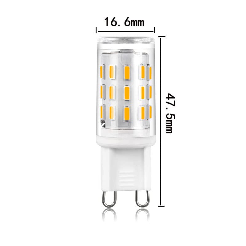 fengyan Casa Bombillas 20 unids/Lote AC220V G9 3w 33LED-4014SMD cerámica sin Parpadeo LED Bombilla de maíz Familiar Lámpara (Talla : Blanco)