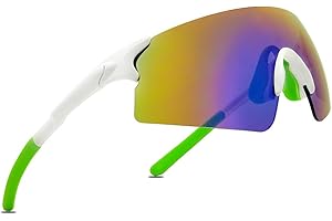 Slim, Spiffy, Unisex Multicolored Mirrored Lens Green Sunglasses
