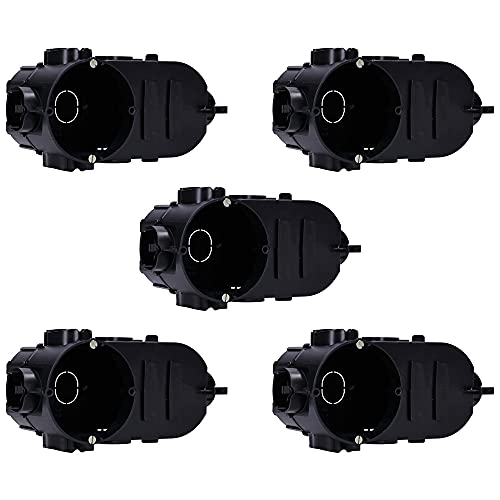 Voxura Unterputz-Elektronikdose Schalterdose Gerätedose Tunnel 149x67x60mm Einbauöffnung Ø 60mm Einbautiefe 67mm tief UP schwarz 5 Stück