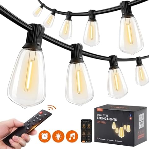 addlon 48FT Smart Outdoor String Lights Cover
