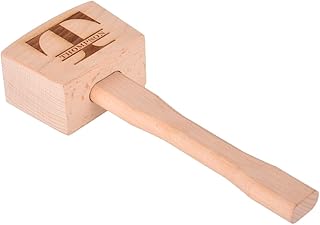 Personalized Wood Mallet, 9.5â€ Manual Ice Hammer Mallet, Custom Engraved Beech Solid Carpenter Wood Hammer Woodworking Hand Tool