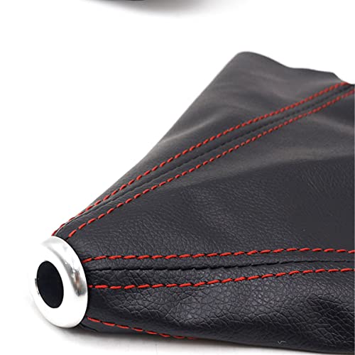 Car Gear Shift Boot Cover, Pu Leather Gear Shifter Knob Dust Cover, Waterproof Shift Knob Cover Boot Gear Gaiter Cover, Auto Accessories Suitable For Most Manual/Automatic Cars (Red Thread Sewing) #TOP4