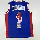 Autographed/Signed Joe Dumars Detroit Blue Basketball Jersey JSA COA