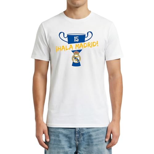 Icon Sports Officially Licensed Real Madrid CF Cotton T-Shirt - Unisex Adult - RM524CT White XL