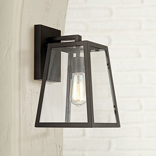 John Timberland E08172 Arrington Modern Industrial Outdoor Wall Light Fixture Black 13 Inch Clear Glass Antique Edison Style Bulb Exterior House Porch Patio Outside Deck Garage Yard Front Door Garden Home thumb #3