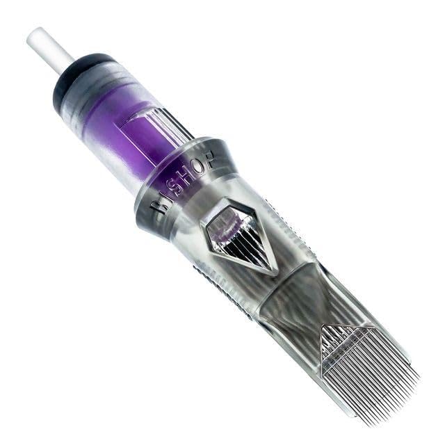 Bishop Tattoo Supply Da Vinci V2 Cartridges - Bugpin Curved Magnum Long (25 pins) - 10 gauge