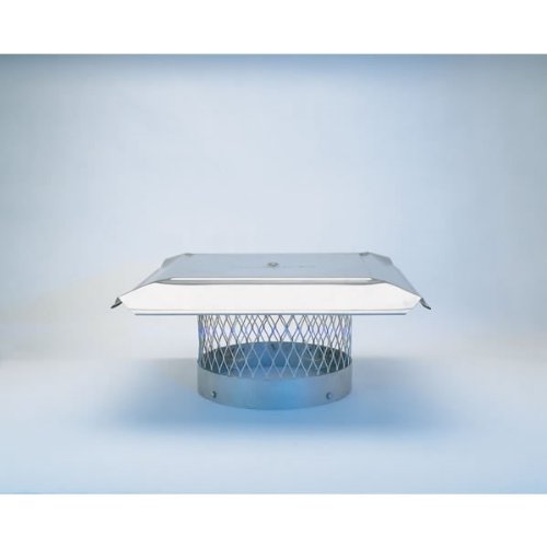 HomeSaver 10350 Stainless Steel HomeSaver Pro 10" Stainless Steel Round Chimney Cap with 3/4" Mesh f