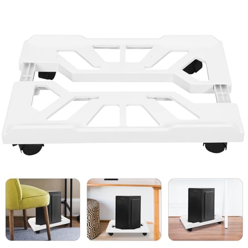 Soporte para torre de computadora con ruedas móviles, soporte ventilado para CPU bajo el escritorio, ideal para oficina en casa y entornos de trabajo, ofrece estabilidad y movilidad miniatura 2