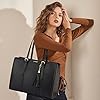 LOVEVOOK Laptoptasche 15,6 Zoll Handtasche Damen Umhängetasche Leder Tote Bag Women Shoulder Crossbody Bag Große Shopper Tasche Elegante Schultertasche Aktentasche Arbeitstasche Lehrertasche für Büro #1