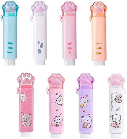 Kawaii chat patte gomme Push Pull gomme pour étudiant professionnel dessin outils mignon papeterie fournitures scolaires fille cadeau